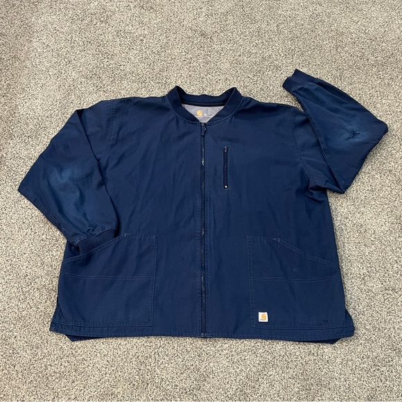 Carhartt Other - Carhartt Navy Blue Ripstop Zip Front Jacket - Men’s Size XL